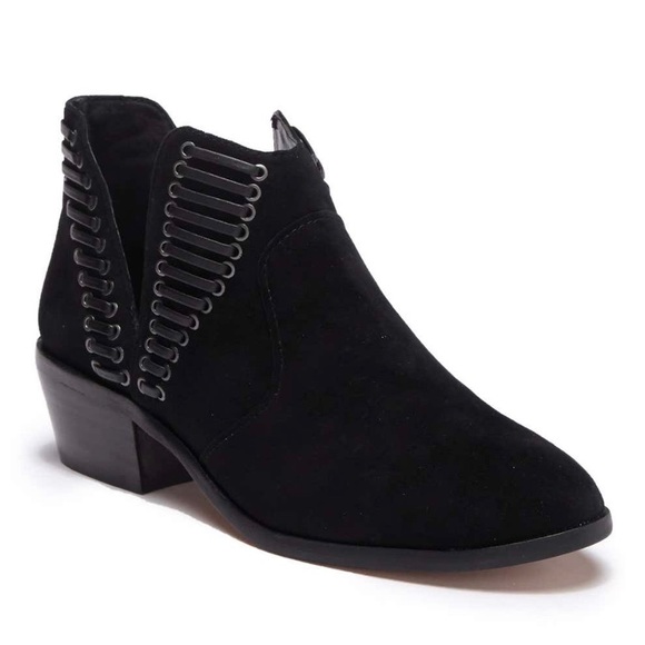 vince camuto jannie suede ankle bootie